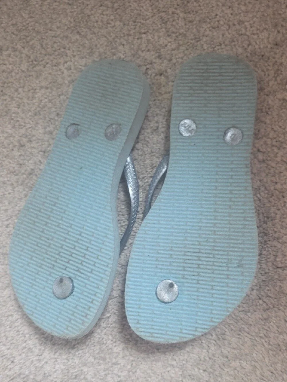 Havaianas Kids Blue Elsa 'Kind to All' Flip Flops with Silver Glitter Straps